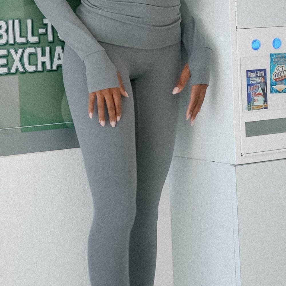 Agent 84 - New Limited Edition Buttersoft FOLDOVER LEGGING - SLATE - Large